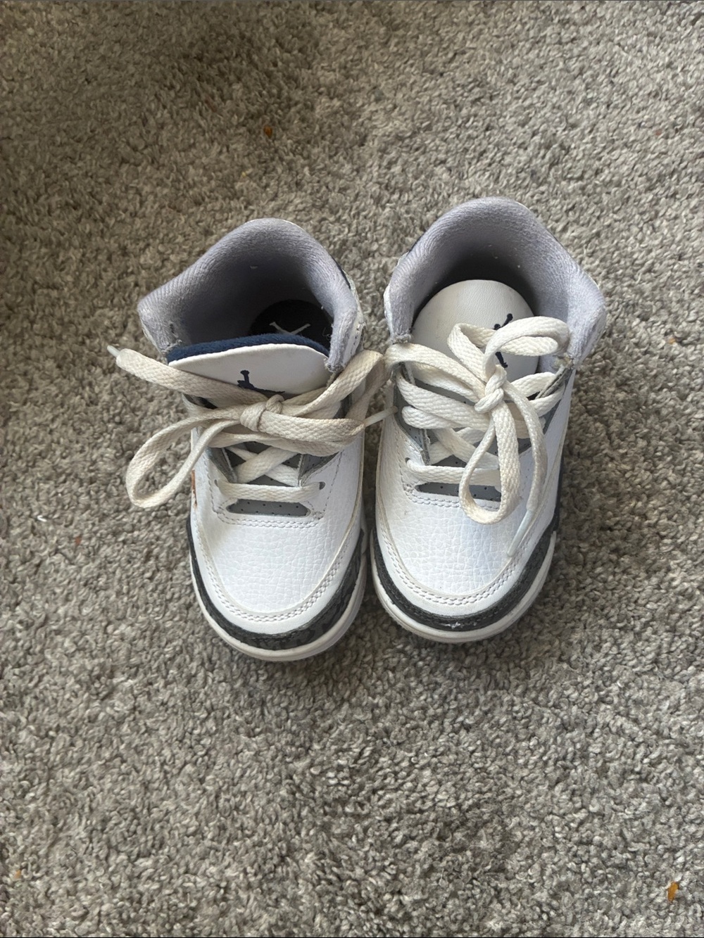 Jordan Kids White and Gray Low-Top Sneakers